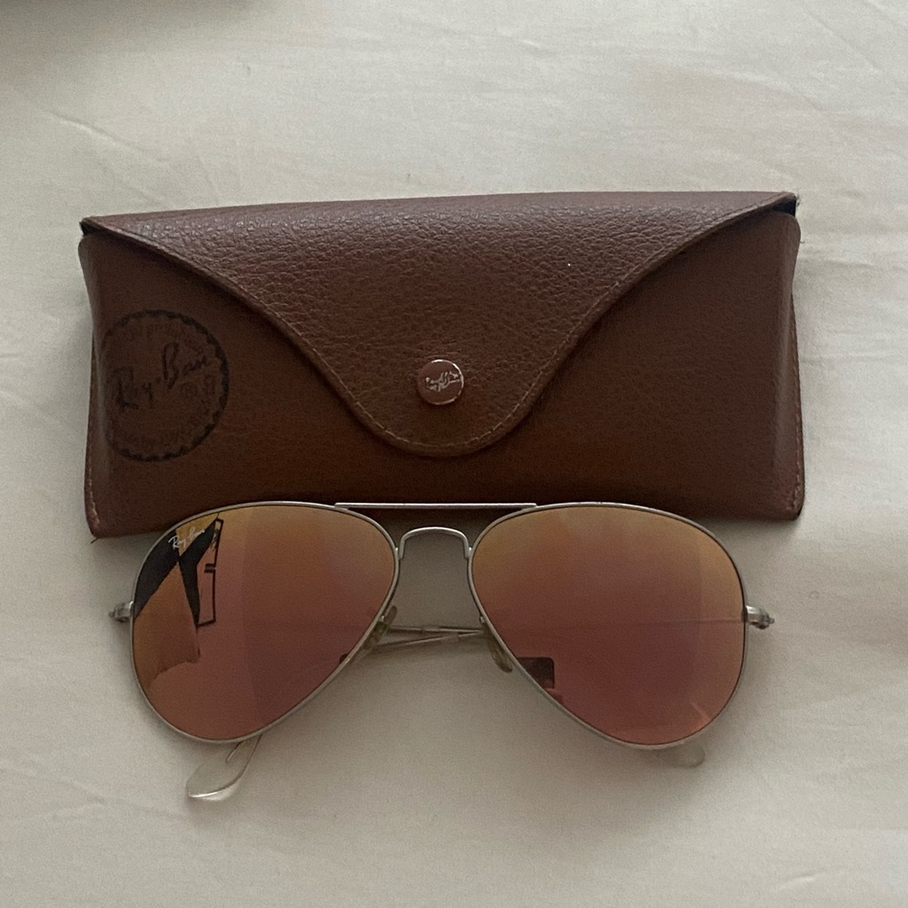 Pink mirrored Ray-Ban sunglasses
